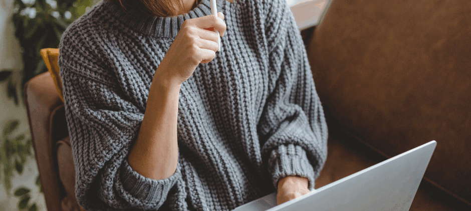 lady on computer