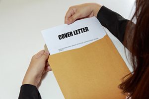 Cover letter with a resume.